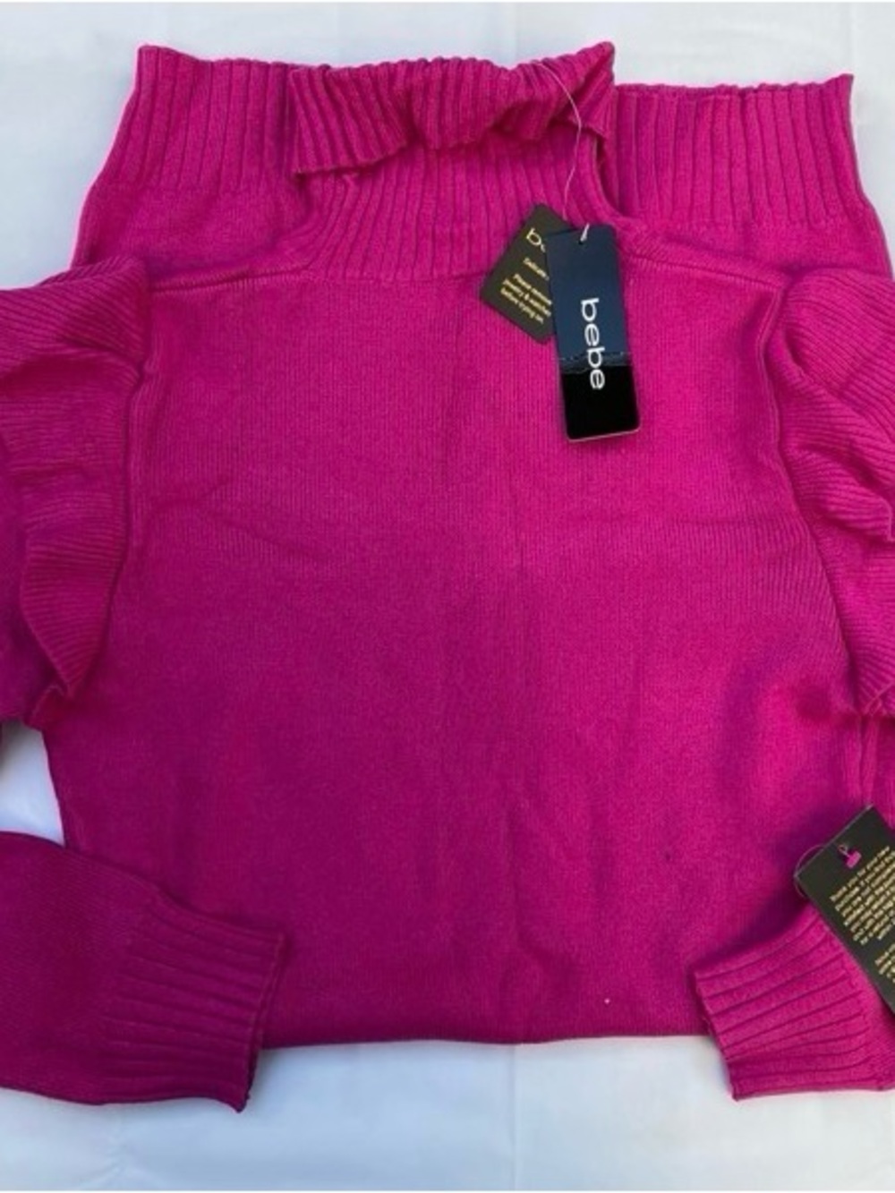Bebe Ruffle Sweater Dress - Picture 5 of 7